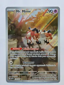 Pokemon TCG Mr. Mime 179/165 Scarlet & Violet Holo Card Illustration - Image 1