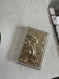 1999 Burger King Pokemon Mewtwo Gold Plated Trading Card Pokeball - Image 5