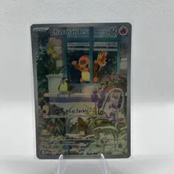 Scarlet & Violet Charmander Promo Card SVP 044 AR IR OBF ETB Sealed - Image 1