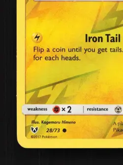 Pikachu 28/73 LP Shining Legends English Pokemon Card TCG - Image 2