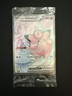 Pokemon TCG Lillie's Clefairy EX 195 Scarlet & Violet Promo Holo Card Sealed - Image 1