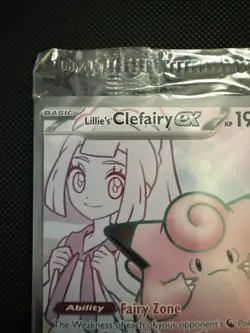 Pokemon TCG Lillie's Clefairy EX 195 Scarlet & Violet Promo Holo Card Sealed - Image 3