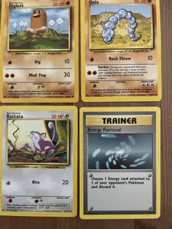 Lotto 9 Cards Base Set Pokemon Eng - Charmander Machop Dratini Growlithe Onix - Image 5