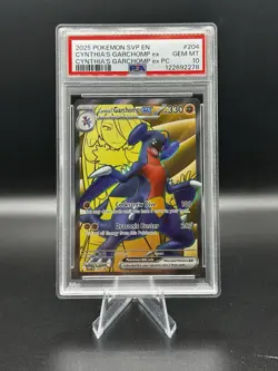 Cynthia's Garchomp ex 204 PSA 10 Gem Mint! Sv: Scarlet & Violet Promo Cards Holo - Image 1