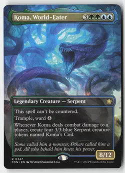 MTG - Koma, World-Eater (Borderless) R Foundations 347 LP-NM - Image 1