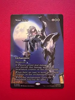 Borderless Foil Nine Lives 0003 MTG Spider-Man Marvel Universe Eternal-Legal - Image 1