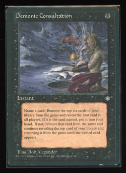 Demonic Consultation - Ice Age - 1995 - A Little Bent - Magic the Gathering - Image 1