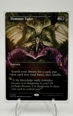 MTG Demonic Tutor #0696 Borderless Mythic Commander Masters (CMM) - Image 1