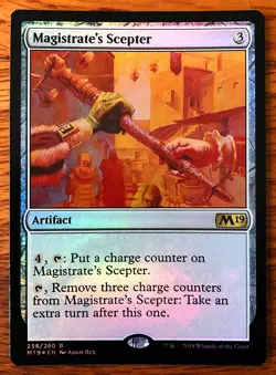 MTG Magistrate's Scepter FOIL - Magic 2019 M19 Core Set, English - Image 1