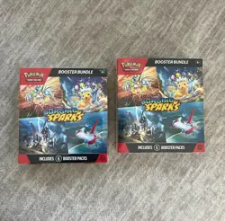 Pokemon Surging Sparks SV08 Booster Bundle 6 Pack TCG, New Sealed - 2 Available - Image 1