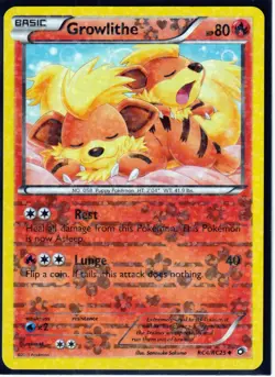 2013 GROWLITHE RC4/RC25 Legendary Treasures Pokemon Radiant Collection HOLO (G18 - Image 1