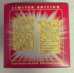1999 Burger King Pokemon Ball With 23k Gold Plated Pokemon Card Mewtwo Super - Image 5