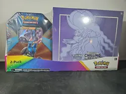 Pokemon TCG Chilling Reign Elite Trainer Box + Lucario Tin Costco Brand New - Image 1