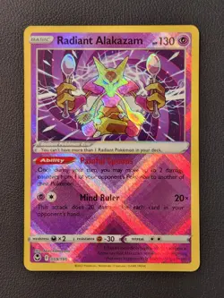 Radiant Alakazam 059/195 Holo Silver Tempest Pokemon TCG - Image 1