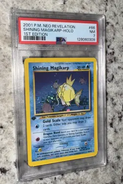 Pokemon Shining Magikarp Holo 1st Edition Psa 7 Looks Better - Image 1