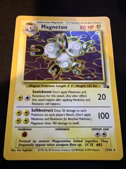 Magneton 11/62 Pokemon TCG 1999 Fossil Holo Unlimited Rare LP Condition - Image 1
