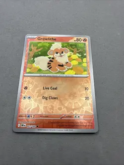 Pokemon TCG * Destined Rivals 027/182 Growlithe Common * REVERSE HOLO * FRESH PK - Image 2