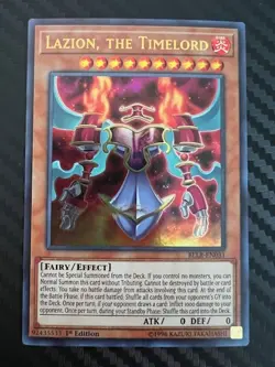 Yugioh Lazion, the Timelord BLLR-EN031 Ultra Rare 1st Edition VLP - Image 1