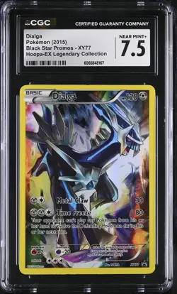 CGC 7.5 Dialga 2015 Black Star Promos XY77 Holo Pokemon Card - Image 1