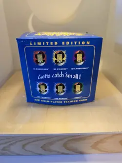 Pokemon Burger King 23k Gold Plated Trading Card PIKACHU Sealed In blue Box - Image 5