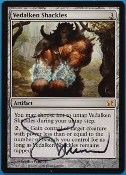 Vedalken Shackles Modern Masters NM Mythic Rare SIGNED CARD (504719) ABUGames - Image 1