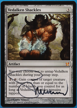 Vedalken Shackles Modern Masters NM Mythic Rare SIGNED CARD (504718) ABUGames - Image 1