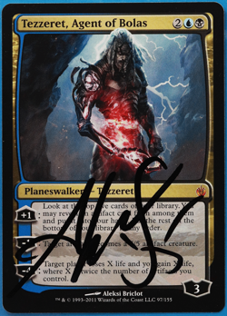 Tezzeret, Agent of Bolas Mirrodin Besieged NM SIGNED CARD (504717) ABUGames - Image 1