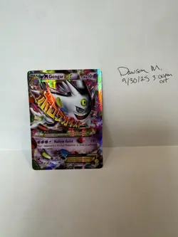 Pokemon TCG Mega M Gengar EX Black Star Promo Shiny Holo Card XY166 - Image 1