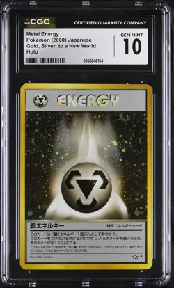 CGC 10 GEM MINT Metal Energy Japanese Neo Genesis Holo Pokemon Card - Image 1