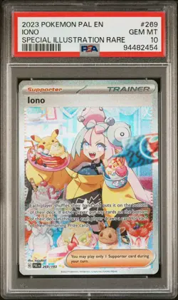 PSA 10 Iono 269/193 Paldea Evolved Special Illustration Rare Pokemon Card - Image 1