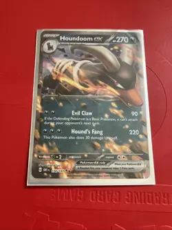 Pokemon Card Houndoom Ex 134/197 Ultra Rare Scarlet Violet Obsidian Flames LP - Image 1