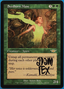 Seedborn Muse Legions NM Green Rare SIGNED MAGIC MTG CARD (ID# 504710) ABUGames - Image 1