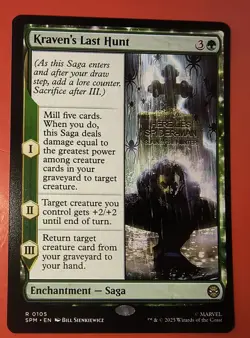 MAGIC,MTG: SPIDER-MAN, KRAVEN'S LAST HUNT, 0105, REGULAR, RARE , NM, SPM - Image 1