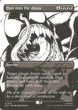MTG Peer Into The Abyss (2002) *Non-Foil* Full Color Secret Lair: Venom MT/NM - Image 1