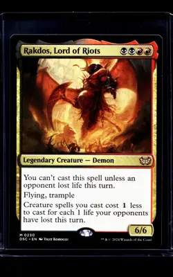 2024 MTG Magic The Gathering DSC Duskmourn Commander #230 Rakdos Lord of Riots - Image 1