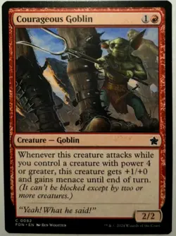 Playset (4x) COURAGEOUS GOBLIN -mtg- Foundations - Image 1