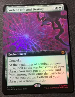 Web Of Life And Destiny - Foil - Extended Art - SPM - MTG - EN - NM - 0268 - Image 1