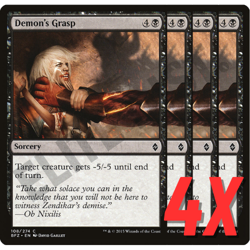 MTG Demon's Grasp (Battle for Zendikar) 108/274 (NEAR MINT) (4X) - Image 1
