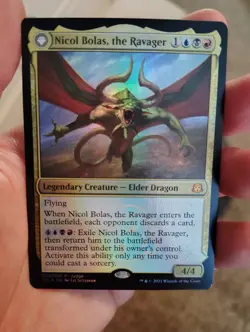 MTG Magic the Gathering Nicol Bolas, the Ravager Foil English Judge Promo MTG NM - Image 1