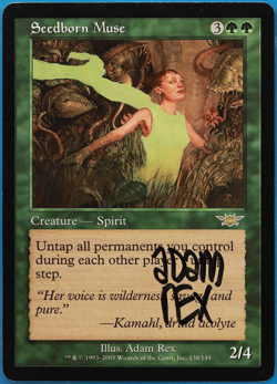 Seedborn Muse Legions NM Green Rare SIGNED MAGIC MTG CARD (ID# 504711) ABUGames - Image 1