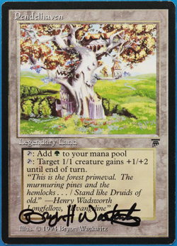 Pendelhaven Legends NM Uncommon SIGNED MAGIC MTG CARD (ID# 504709) ABUGames - Image 1