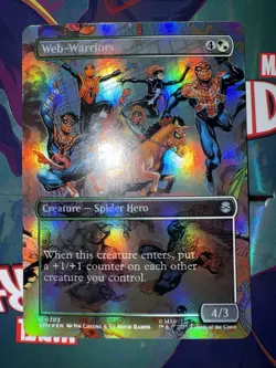 MTG: Web-Warriors *FOIL* (Borderless) Marvel's Spider-Man 0203 Magic - Image 1