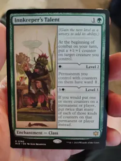 MTG Innkeeper's Talent Bloomburrow Regular Rare Lightly Played - Image 1