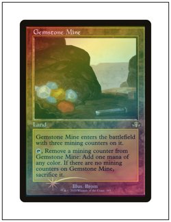 1x Gemstone Mine, Retro Frame, Foil, Magic, MTG NM - Image 1