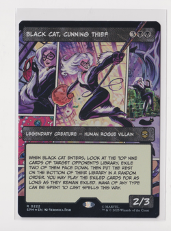 MTG x Marvel's Spider-Man Black Cat, Cunning Thief (0222) (Foil) - NM / M - Image 1