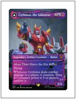 1x Cyclonus, the Saboteur, Shattered Glass Borderless Art, Magic, MTG NM - Image 1