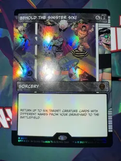 MTG Behold The Sinister Six! 0221 *FOIL* (Borderless) Marvel's Spider-Man Magic - Image 1