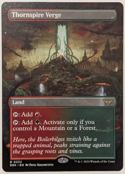 Thornspire Verge (Borderless) - (333) Duskmourn: House of Horror MTG - Image 1