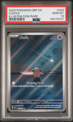 2023 Pokemon Obsidian Flames Cleffa #202 Illustration Rare PSA 10 GEM MINT - Image 1
