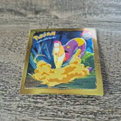 Vintage 1999 Artbox Pokemon Sticker Ekans R13 Gold Series 1 Prism Holographic - Image 1